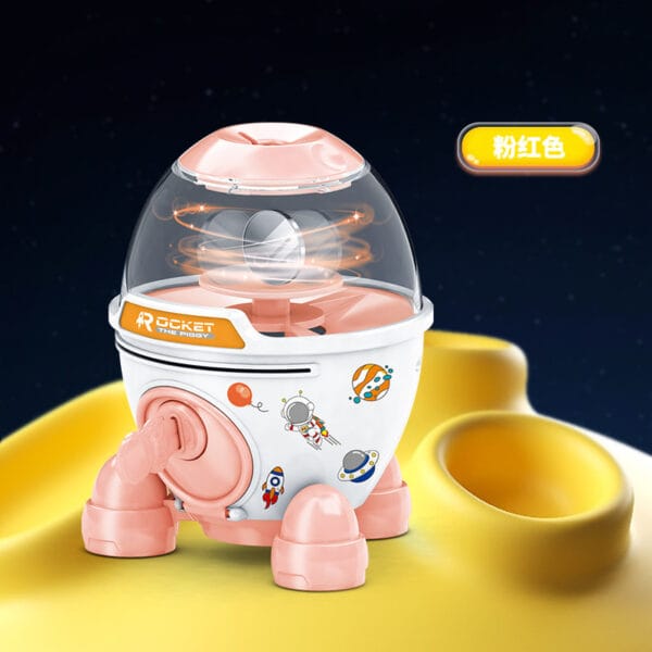 Cartoon Money Boxes Space Rocket Piggy Bank for Kid